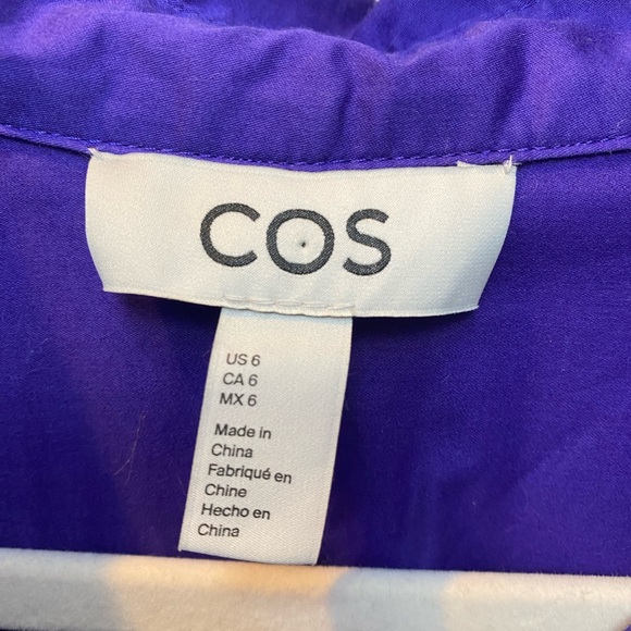 COS cotton purple shirt dress - Picture 5 of 11
